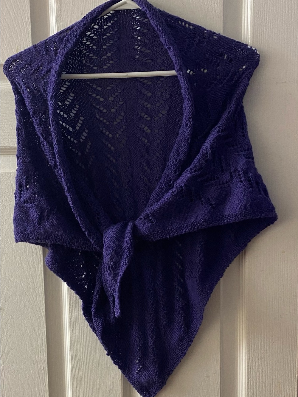 Hand Knitted Triangle Shawl